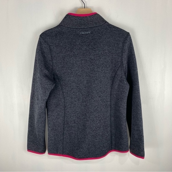 Head Women's Sporty Fleece Lined Full Zip Up Tennis Jacket Pink Trim Size Medium - Picture 5 of 5